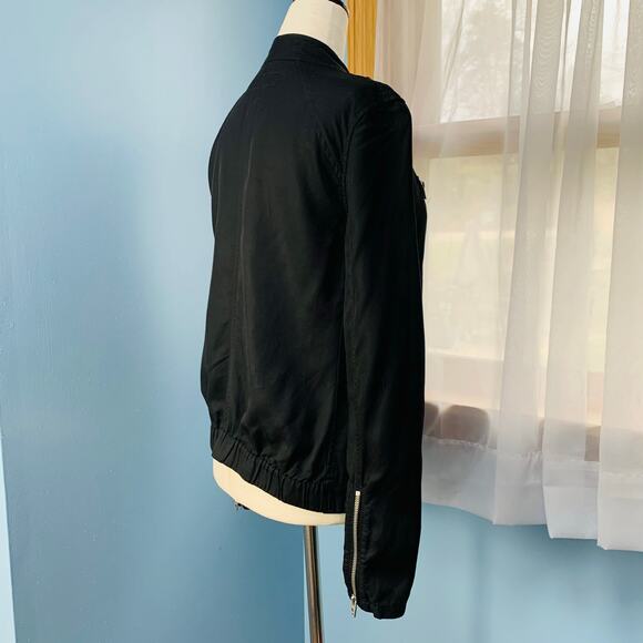 NWT Blank NYC Double Zip Lightweight Black Moto Jacket Size XS - Picture 6 of 10